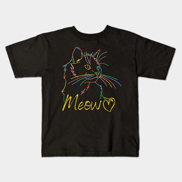 Meow Kids T-Shirt by CasualTeesOfFashion